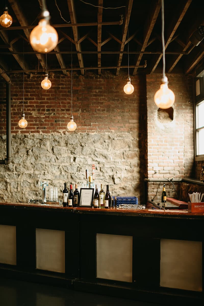 Wine counter in the Cellar